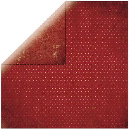 Papier scrapbooking Vintage rouge cerise 30,5cm - BoBunny