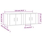 vidaXL Meubles TV muraux 2 Pièces blanc 57x34 5x40 cm