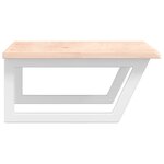 vidaXL Étagère de vasque murale acier et bois de chêne massif