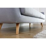 Helsinki 3p : Canapé scandinave 3 places gris anthracite