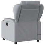 vidaXL Fauteuil de massage inclinable Gris clair Tissu