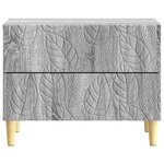vidaXL Table de chevet Sonoma gris 62 x 34 5 x 48 cm Bois d'ingénierie