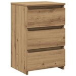 vidaXL Table de chevet chêne artisanal 40x35x62 5 cm bois d'ingénierie