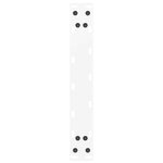 vidaXL Pieds de table basse en U 2 pièces Blanc 30 x (30-31) cm Acier