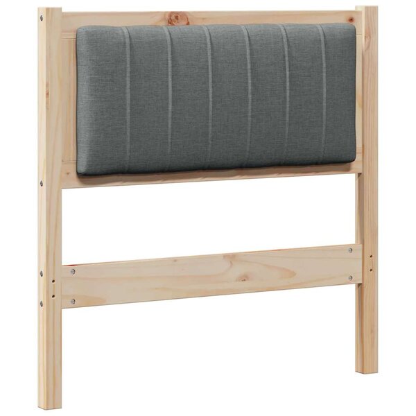 vidaXL Tête de lit capitonnée avec tête de lit Marron 80 cm Pin massif