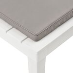 Vidaxl chaise de salon de jardin avec coussin plastique blanc