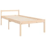 vidaXL Lit pour personne âgée et tête de lit 90x200 cm bois massif