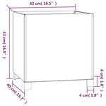 vidaXL Jardinières avec pieds 2 Pièces Rouillé 42x40x43 cm Acier corten