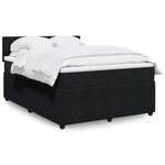 vidaXL Sommier à lattes de lit et matelas Noir 160x200 cm Velours