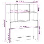 vidaXL Tête de lit avec rangement 100 cm bois massif de pin