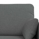 vidaXL Canapé 2 Pièces Gris foncé 139 x 78 x 80 cm tissu