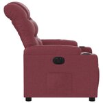 vidaXL Fauteuil inclinable électrique Rouge bordeaux Tissu