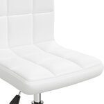 vidaXL Chaise pivotante de salle à manger Blanc Similicuir