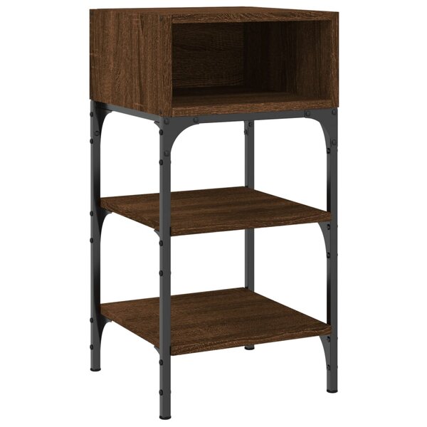 vidaXL Table de chevet chêne marron 35x34 5x70 cm bois d'ingénierie