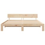 vidaXL Cadre de lit Marron 200 x 200 cm Bois de pin massif