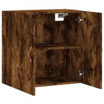 vidaXL Armoire murale chêne fumé 60x31x60 cm bois d'ingénierie