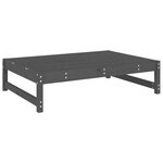 vidaXL Repose-pied de jardin 120x80 cm gris bois de pin massif