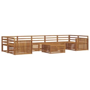 vidaXL Ensemble de canapés d'extérieur 8 pc Naturel