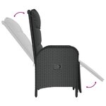 vidaXL Mobilier à dîner de jardin 9Pièces et coussins noir résine tressée