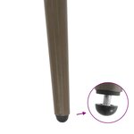 vidaXL Pieds de table basse coniques 4 pièces Acier naturel 42-43 cm Acier