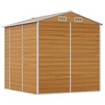 vidaXL Abri de jardin marron clair 191 x 215 x 198 cm en acier galvanisé
