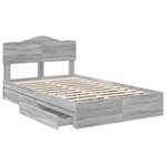 vidaXL Lit de Rangement Gris Sonoma 135 x 190 cm Bois d'ingénierie