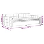 vidaXL Lit de jour avec matelas gris clair 100x200 cm velours