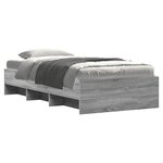 vidaXL Cadre de lit sans matelas sonoma gris 90x190 cm