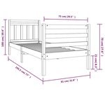 vidaXL Cadre de lit sans matelas bois massif