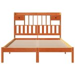 vidaXL Lit bibliothèque sans matelas cire marron 160x200 cm pin massif