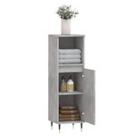 vidaXL Armoire de salle de bain gris béton 30x30x100 cm