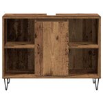 vidaXL Cabinet de salle de bain avec porte Bois Ancien 80 x 33 x 60 cm