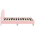 vidaXL Cadre de lit pour enfants avec tête de lit Rose 80 x 160 cm