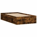 vidaXL Cadre de lit chêne fumé 90x200 cm