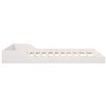 vidaXL Cadre de lit Blanc 135 x 190 cm Bois massif en pin