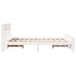 vidaXL Cadre de lit Blanc 160 x 200 cm Bois massif en pin