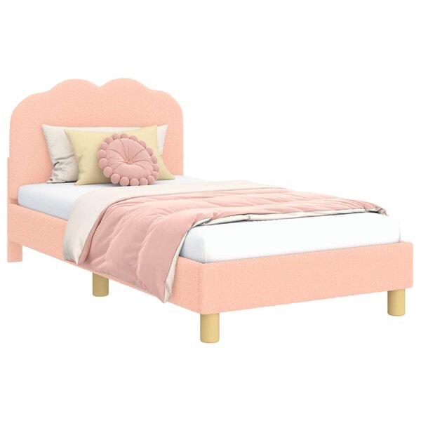 vidaXL Cadre de lit pour enfants avec tête de lit Rose 80 x 160 cm