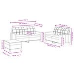 vidaXL Ensemble de canapés 3 Pièces avec coussins Taupe Tissu