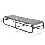 vidaXL Chaise longue Aluminium et textilène