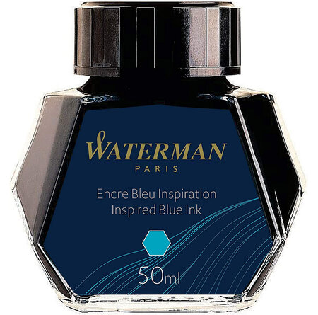 Waterman encre pour stylo plume  couleur bleu inspiration  flacon 50 ml