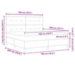 vidaXL Lit à ressorts avec matelas Crème 180 x 200 cm tissu