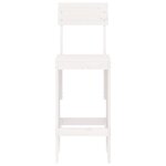 vidaXL Tabourets de bar lot de 2 blanc 40x48 5x115 5cm bois massif pin