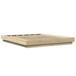 vidaXL Cadre de lit chêne sonoma 150x200 cm bois d'ingénierie