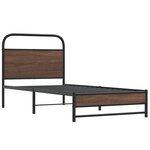 vidaXL Cadre de lit sans matelas 90x190cm chêne marron bois ingénierie