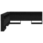 vidaXL Tête de lit de rangement Chêne noir 200 cm Bois d'ingénierie