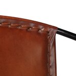vidaXL Chaise marron cuir véritable