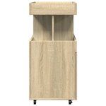 vidaXL Chariot de bar chêne sonoma 50x41x89 cm bois d'ingénierie