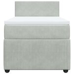 vidaXL Sommier à lattes de lit et matelas Gris clair 90x200 cm Velours