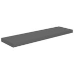 vidaXL Étagère murale flottante Gris brillant 90x23 5x3 8 cm MDF