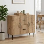 vidaXL Buffet Chêne artisanal 89 x 34 5 x 60 cm Bois d'ingénierie